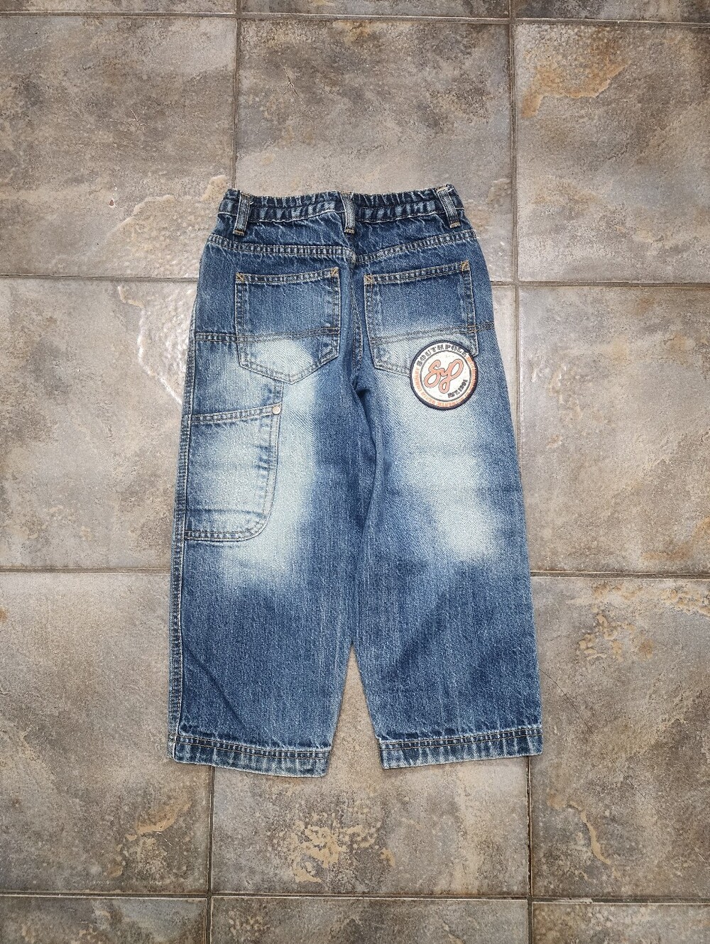 Vintage Y2K Southpole Boy's 5/6 23x17 Embroidered Baggy Denim Streetwear Jeans